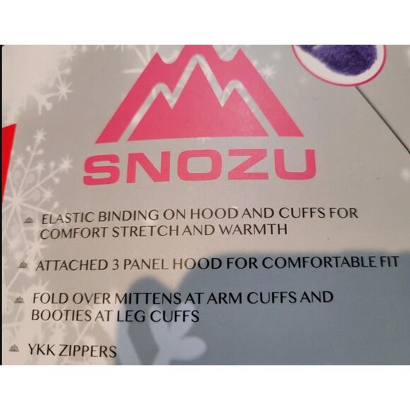 NEW Girls Sz 9-12 Months Purple Soft Fleece Hooded Jacket & Snowsuit 2 Pc Set - Picture 9 of 9